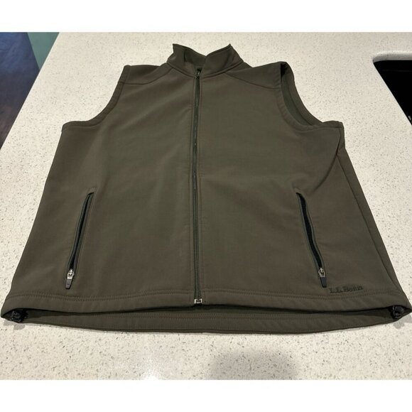 LL Bean Softshell Vest Mens XL Reg,Green, Lined - Picture 1 of 2